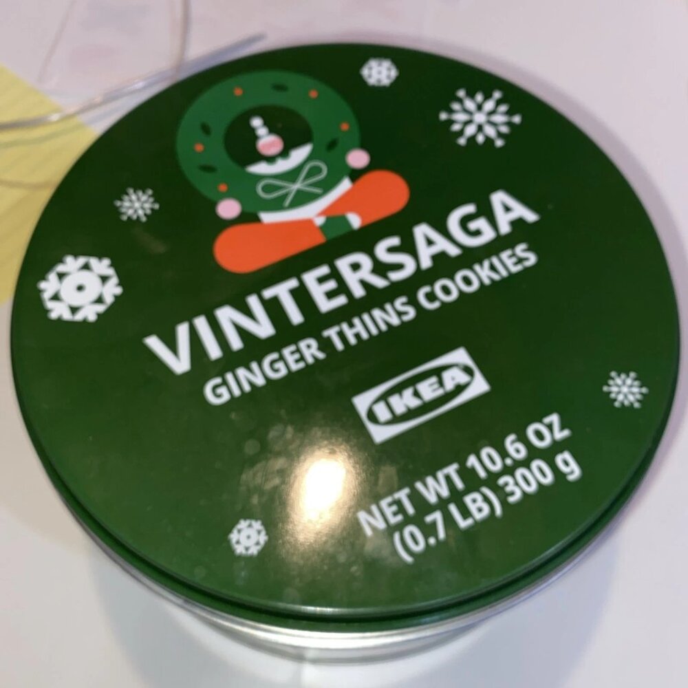 Ikea Vintersaga Tin - Empty Cookie Tin From 2025 Holiday Season